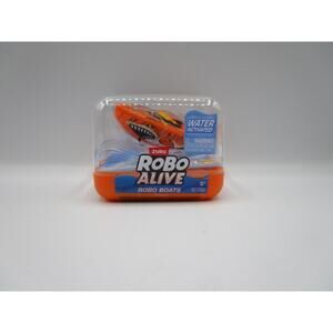 Zuru Robo Alive Robo Boat Orange Robotic Water Activated Shark Face